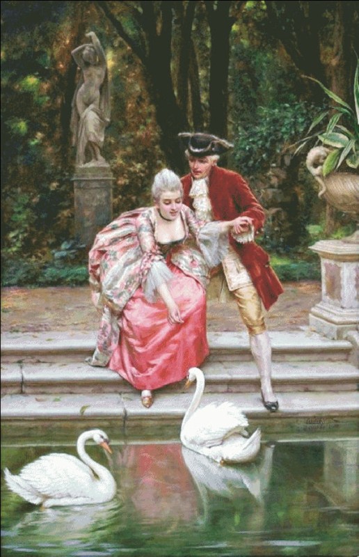 Feeding the Swans - Click Image to Close