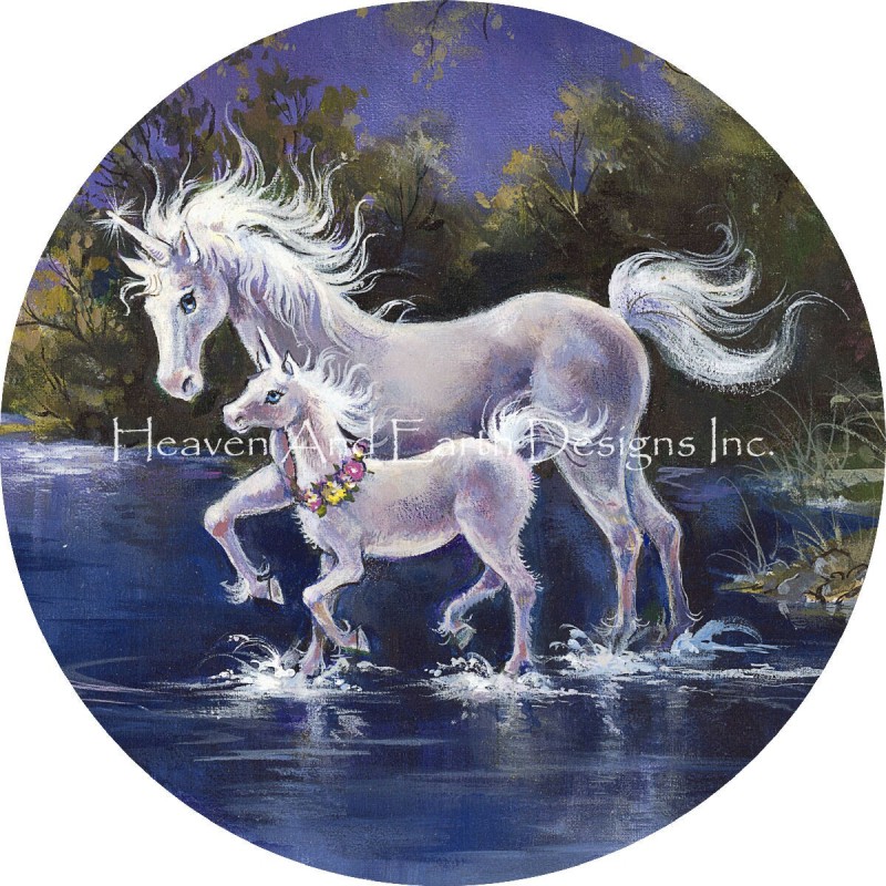 Ornament Fairyland Unicorns Play Flipped - Click Image to Close
