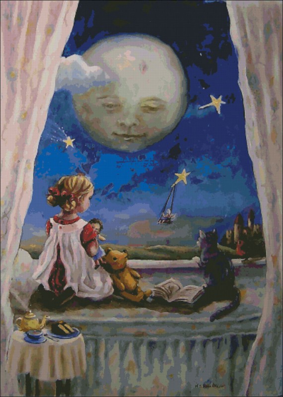 Tea With The Moon - Click Image to Close