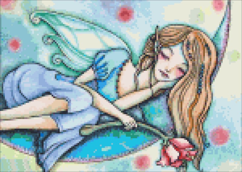 Diamond Painting Canvas - QS Moon Fairy - Click Image to Close