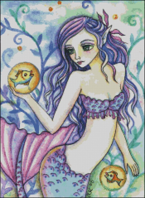 QS Bubble Fish Mermaid - Click Image to Close