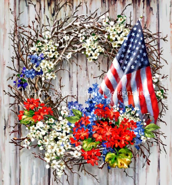 Patriotic Wreath Max Colors NO BK