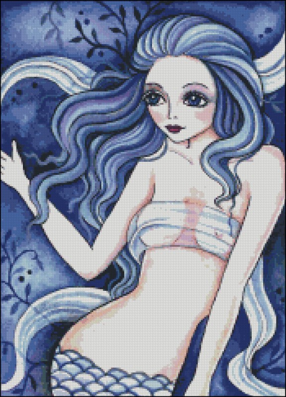 QS Blue Silk Mermaid - Click Image to Close
