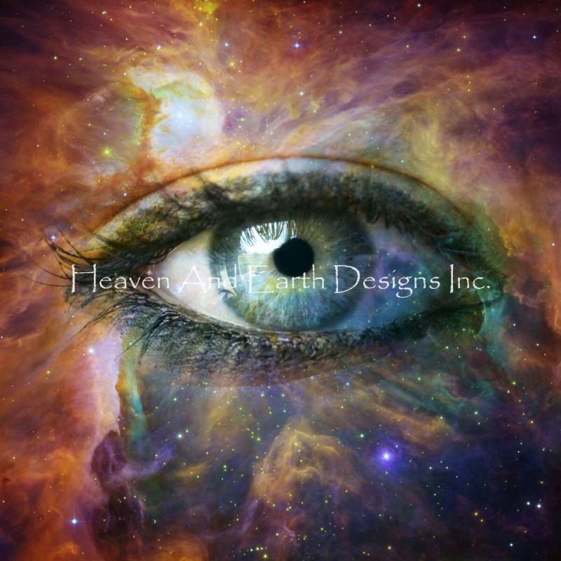 Human Eye Looking In Universe Max Colors - Click Image to Close