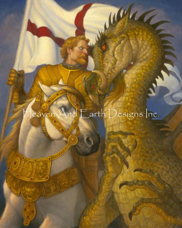 Supersized St. George and the Dragon Max Colors - Click Image to Close