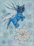 Winter Snowflake Cat Fairy