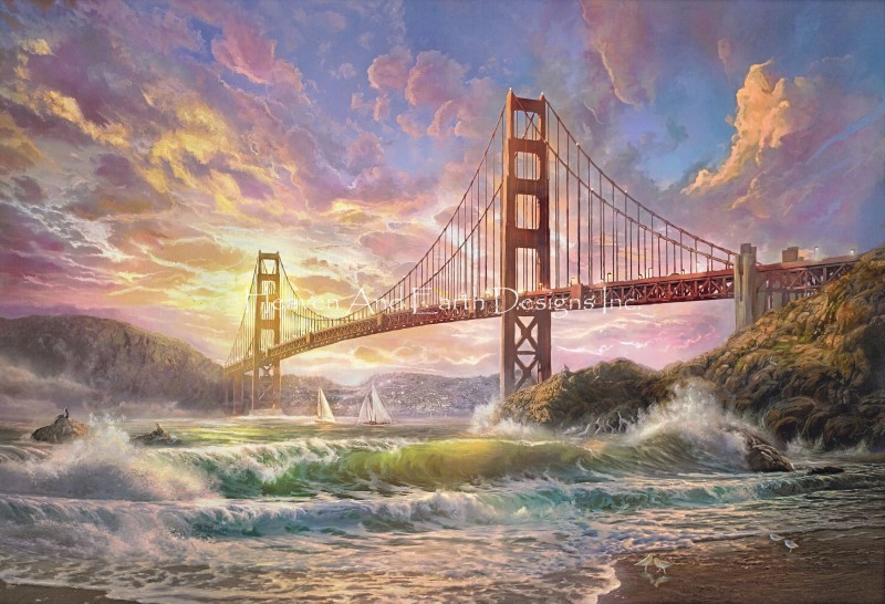 Mini Sunset on Golden Gate Bridge - Click Image to Close