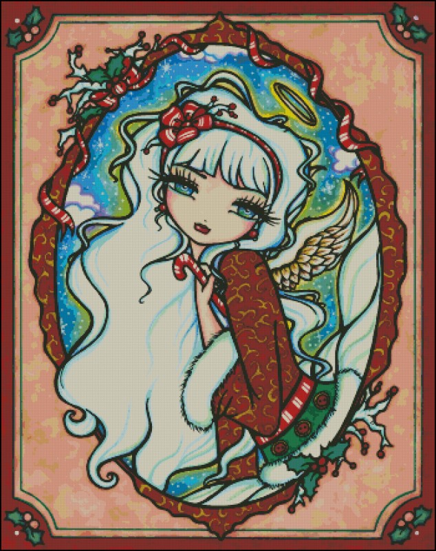 Candy Cane Angel - Click Image to Close