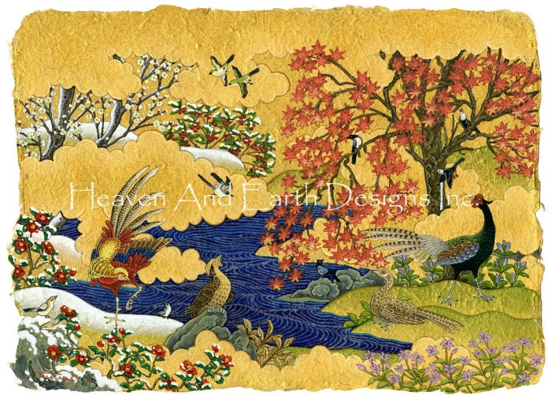 Supersized The Birds and Flowers of The Four Seasons Max Colors - Click Image to Close