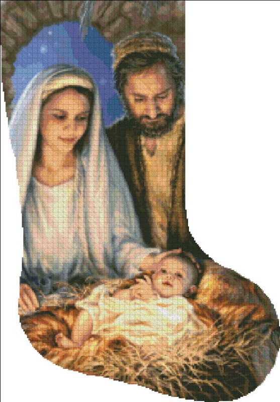Stocking Holy Family - Click Image to Close