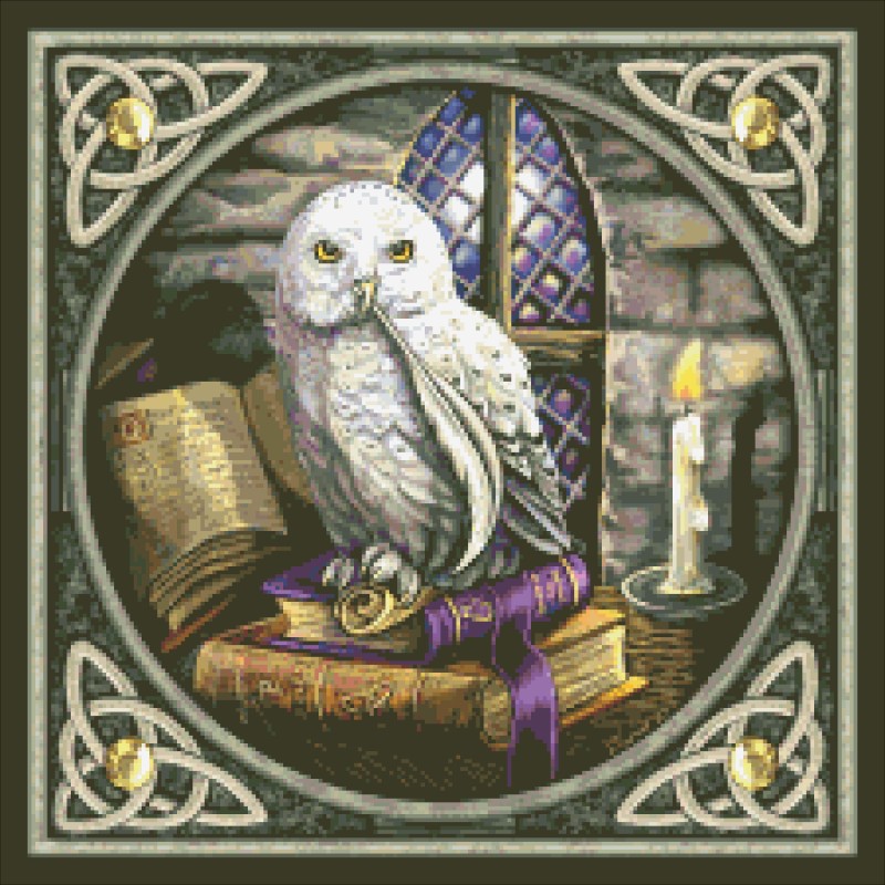 Diamond Painting Canvas - Mini New Owl - Click Image to Close