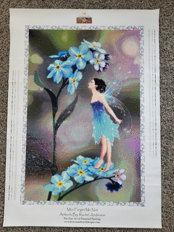 Diamond Painting Canvas - Mini Forget Me Not RA - Click Image to Close