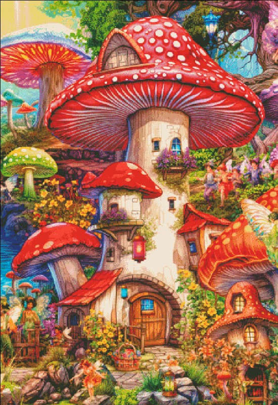 QS Merry Mushroom Village Picnic - Click Image to Close