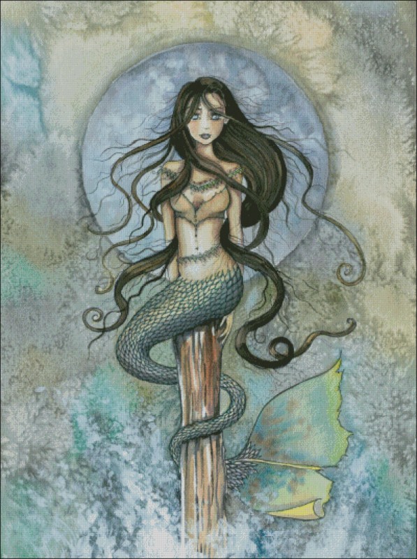 Silver Moon Mermaid - Click Image to Close