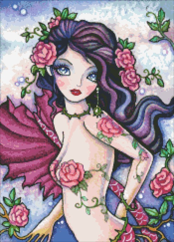 Diamond Painting Canvas - QS Red Rose Tattoo - Click Image to Close