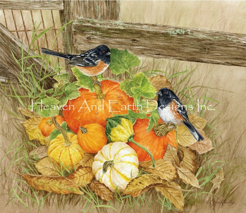 Pumpkins And Towhees Request A Size 20 - Click Image to Close