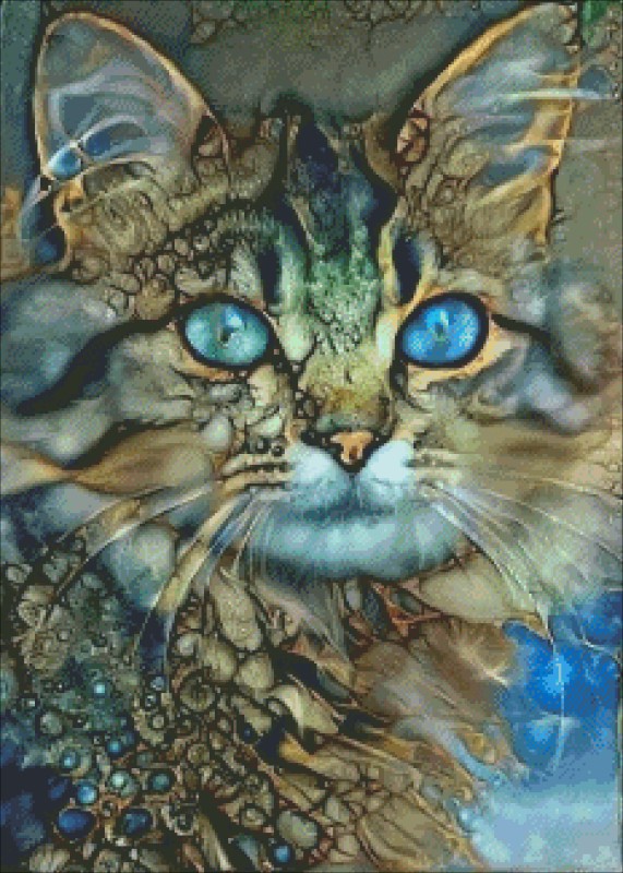 Diamond Painting Canvas - Mini Catty Cat - Click Image to Close