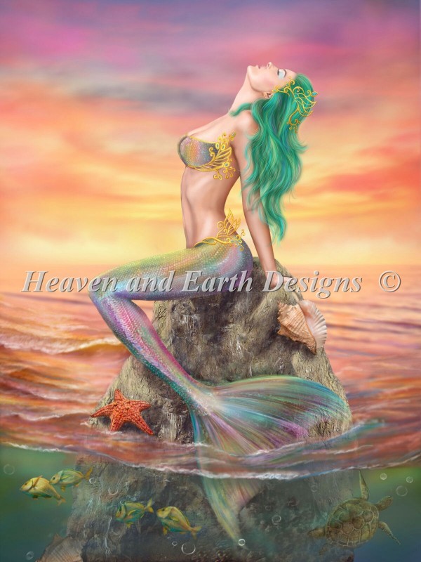 Mermaid At Sunset Color Expansion NO BK - Click Image to Close