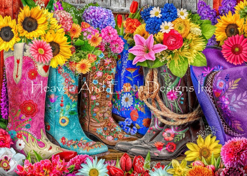 Boots And Flowers - Click Image to Close