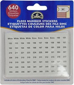 DMC Floss Number Stickers