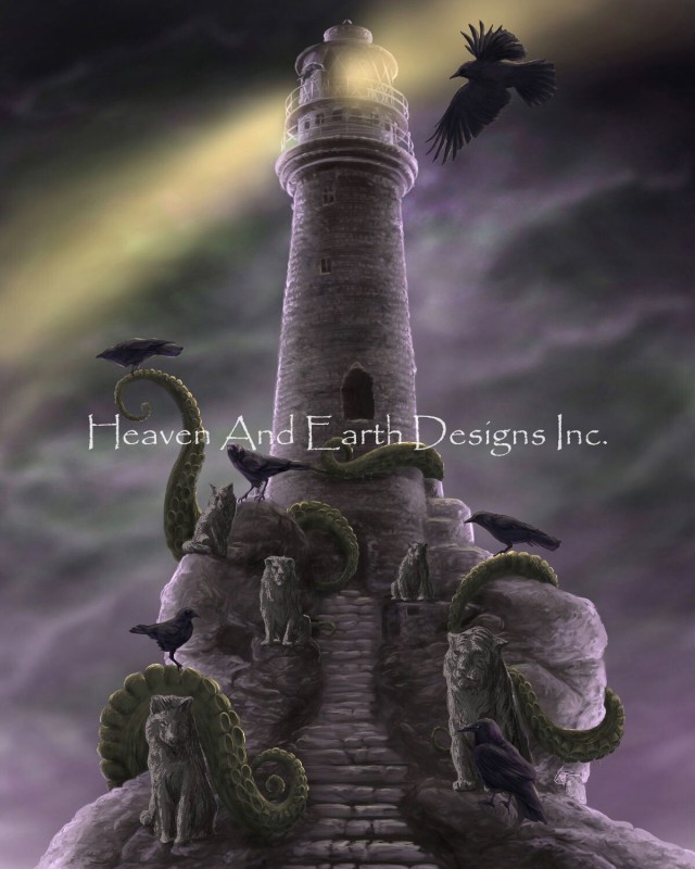 Ravens At The Lighthouse - Click Image to Close
