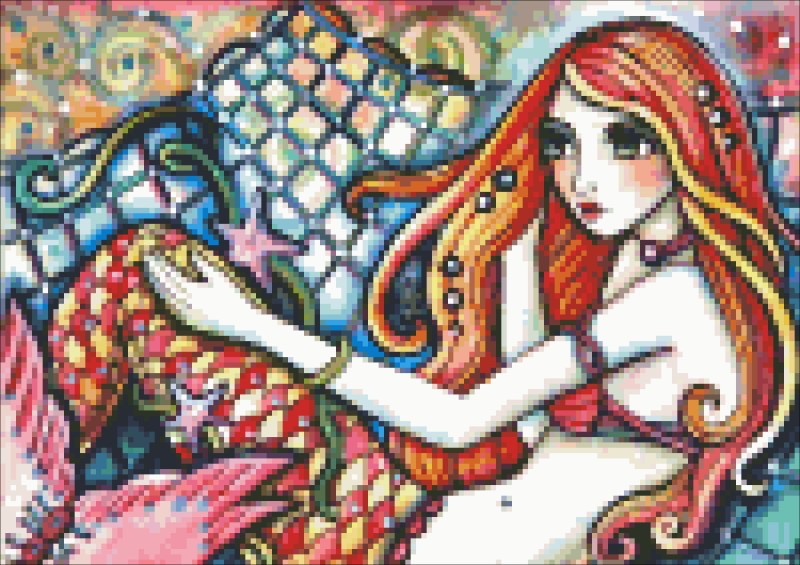 Diamond Painting Canvas - QS Mermaid Fantasy - Click Image to Close
