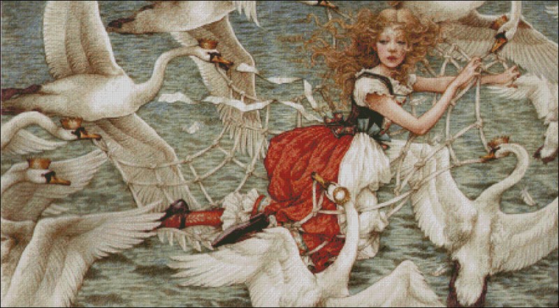Princess and Swans - Click Image to Close