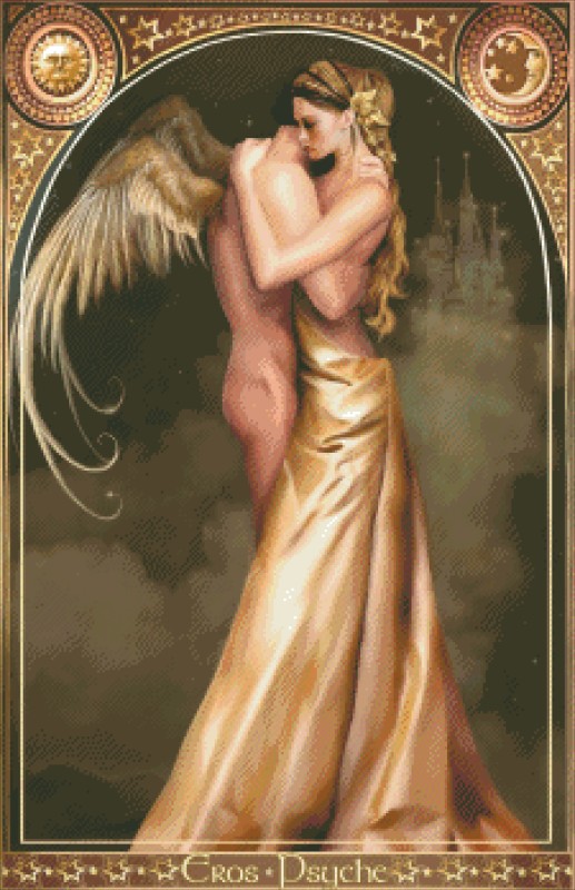 Diamond Painting Canvas - Mini Eros And Psyche - Click Image to Close