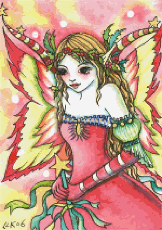 Diamond Painting Canvas - QS Christmas Fairy - Click Image to Close