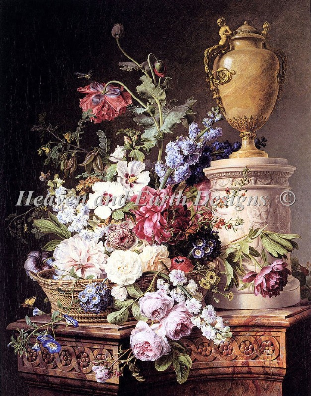 Still Life on a Marble Pedestal Select A Size Max Colors - Click Image to Close