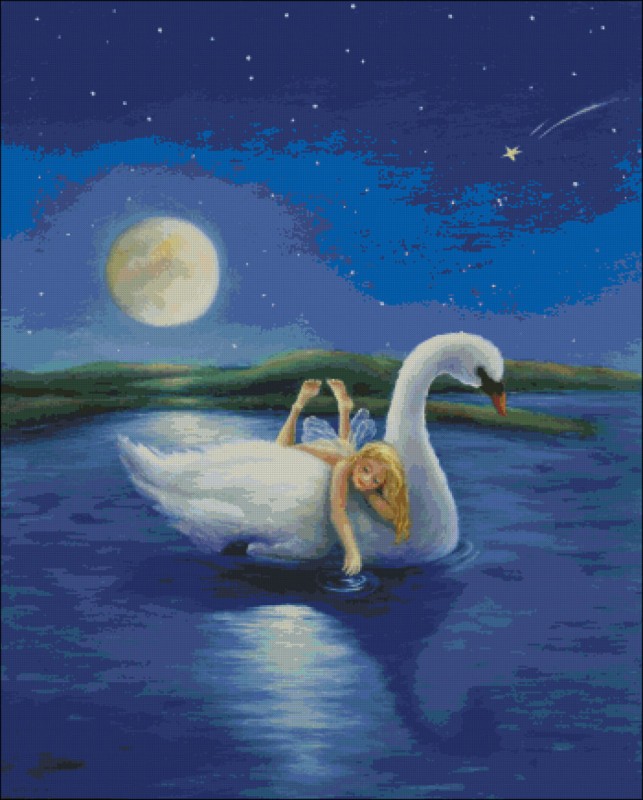 Fairy On Swan - Click Image to Close