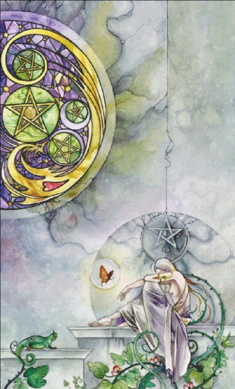 Tarot 5 of Pentacles Max Colors - Click Image to Close