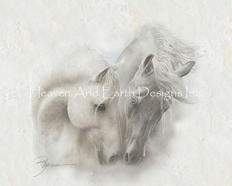 Kissing Horses - Click Image to Close