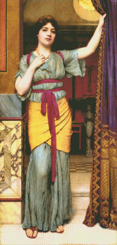Diamond Painting Canvas - Mini A Pompeian Lady - Click Image to Close