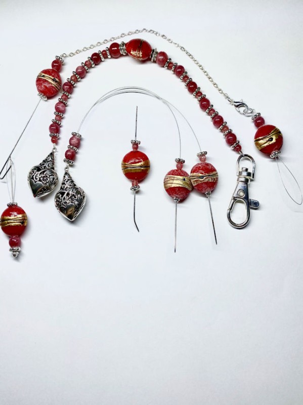 Needlework Tool Set - Crimson - Click Image to Close