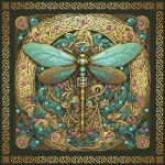 Diamond Painting Canvas - The Celtic Dragonfly Request A Size