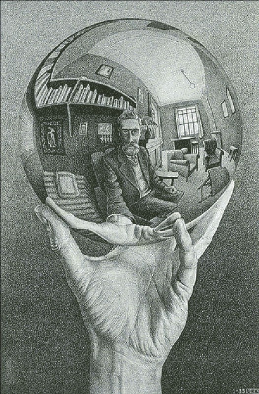 Hand With Reflecting Sphere - Click Image to Close