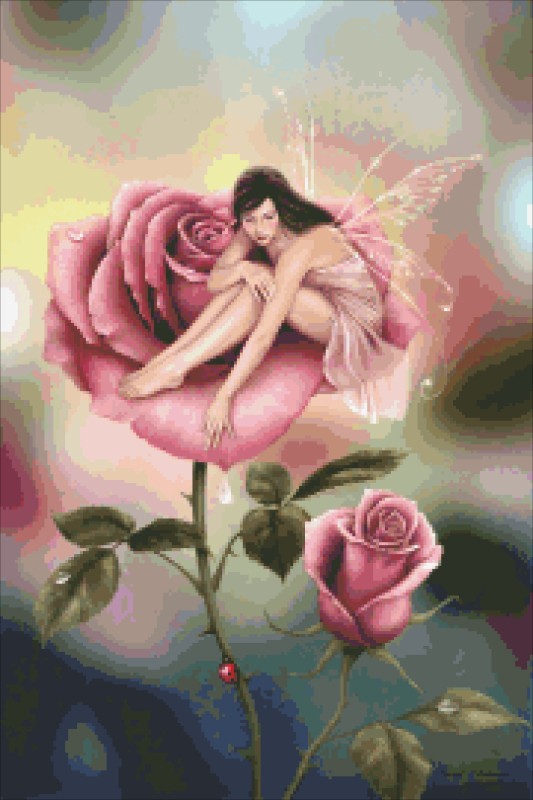 Diamond Painting Canvas - Mini Rose - Click Image to Close