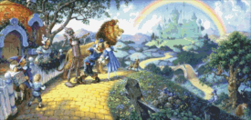 Diamond Painting Canvas - Mini The Wizard Of Oz - Click Image to Close