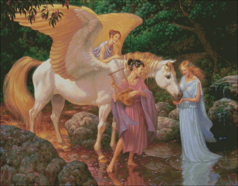 Pegasus and the Muses - Click Image to Close