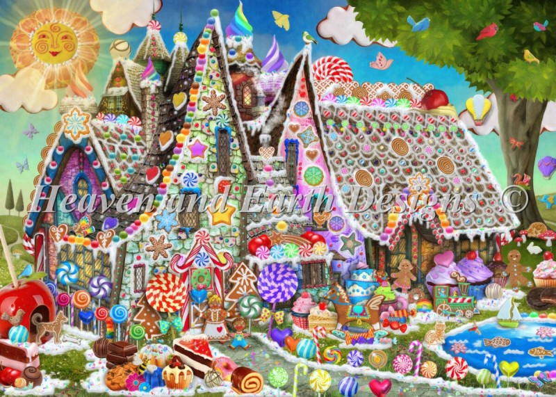 Mini Gingerbread Manor - Click Image to Close