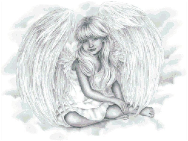 Diamond Painting Canvas - Mini Little Angel in the Sky - Click Image to Close