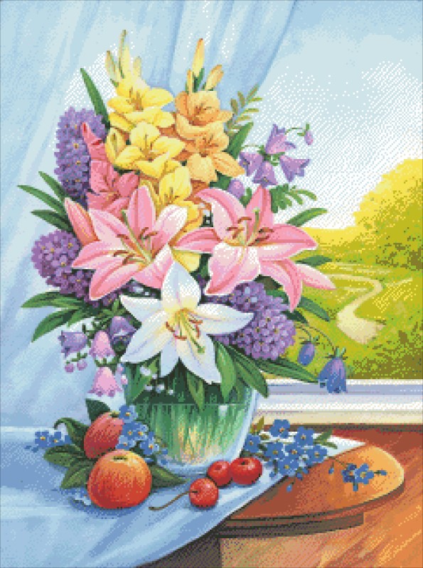 Diamond Painting Canvas - Mini Table Florals - Click Image to Close