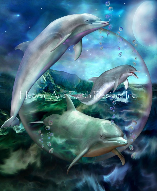 Mini Three Dolphins - Click Image to Close