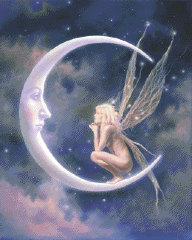 Diamond Painting Canvas - Mini Fairy Moon DD - Click Image to Close