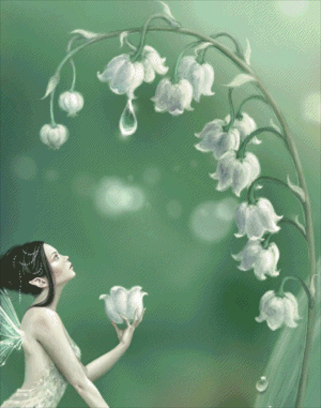 Diamond Painting Canvas - QS Lily Of The Valley 3 - Click Image to Close