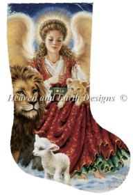 Stocking Angel Lion and Lamb