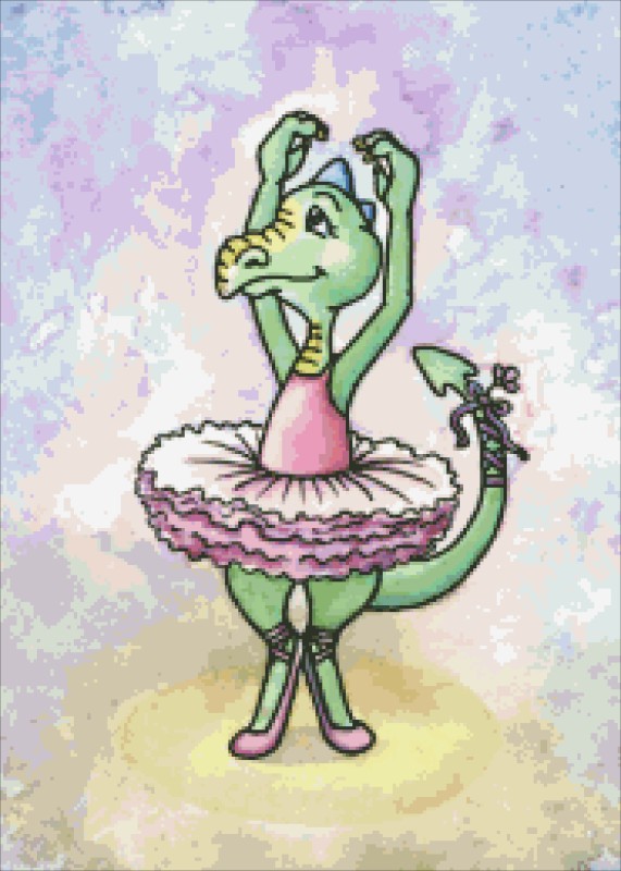 Diamond Painting Canvas - QS Ballerina Dragon - Click Image to Close