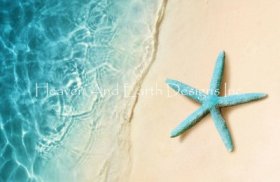 Diamond Painting Canvas - Mini Starfish On The Sand Beach