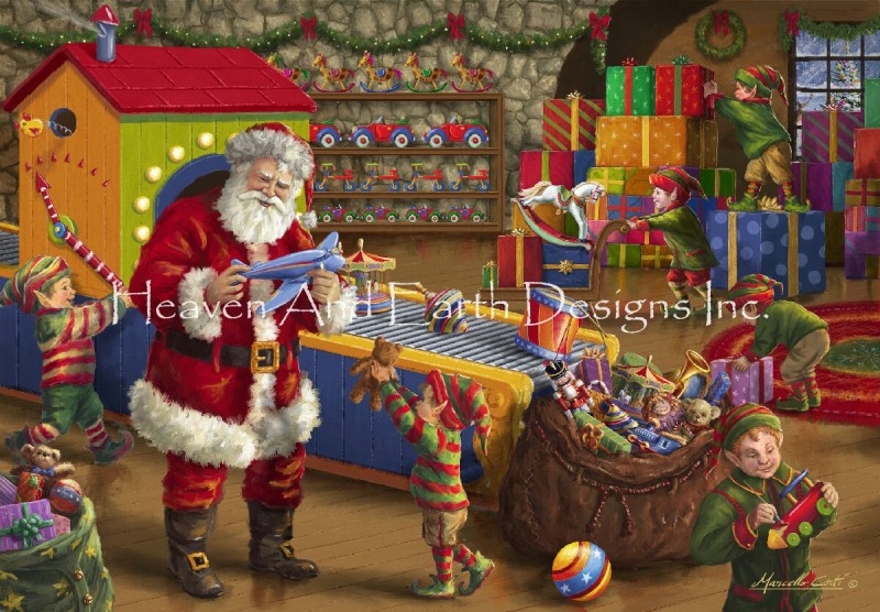 Santa Checks His List - Click Image to Close